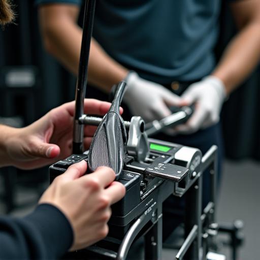 Custom ceramic golf club fitting session